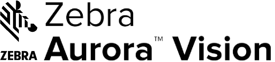 Logo of "Zebra Aurora Vision" featuring the Zebra brand icon on the left and the text "Zebra Aurora™ Vision" in bold lettering.