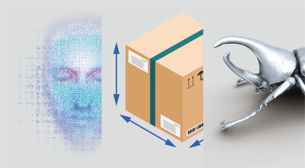 Face Recognition, Object Dimensioning, Toy and small objects scanning