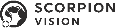"Scorpion Vision logo featuring a stylized scorpion design alongside the text 'SCORPION VISION' in bold uppercase letters.