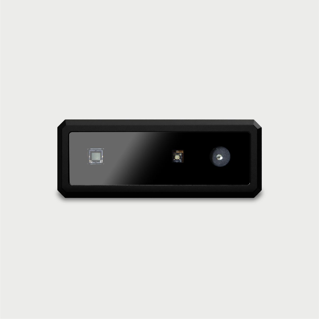 "Front-facing view of a LIPS 3D depth camera module, highlighting its specialized integrated sensor array, designed for precision machine vision and edge AI industrial applications."